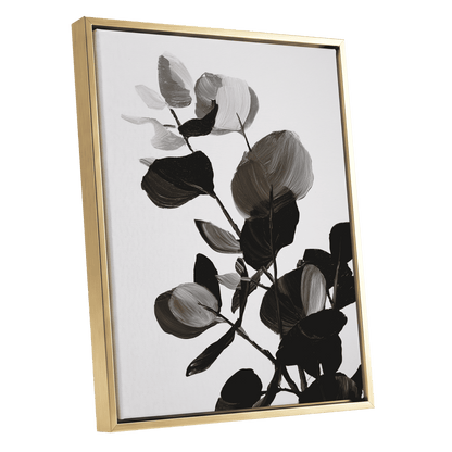 Monochrome Canopy – gold framed canvas option