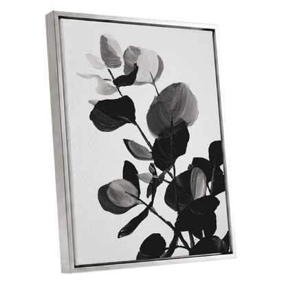 Monochrome Canopy – silver framed canvas option
