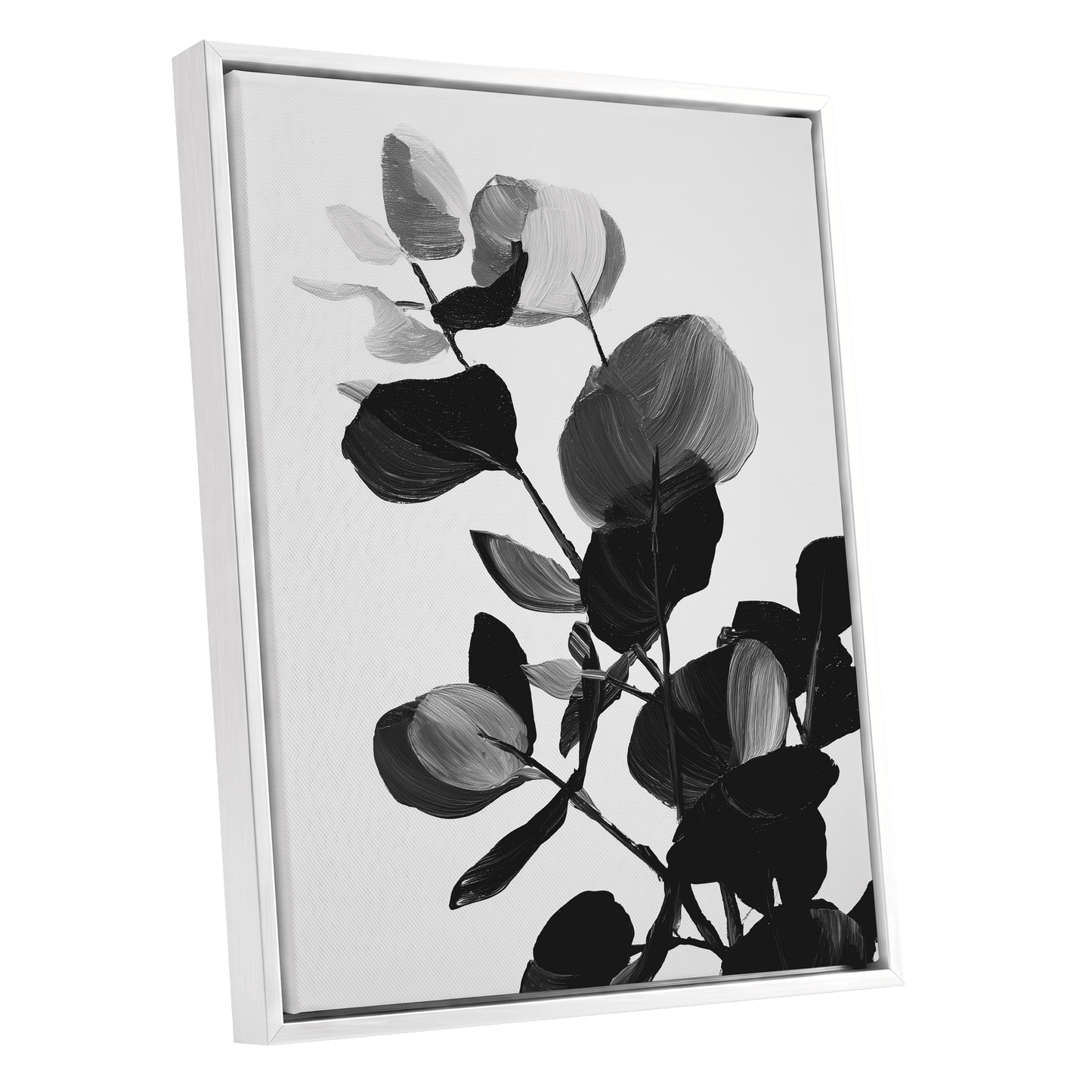 Monochrome Canopy – white framed canvas option