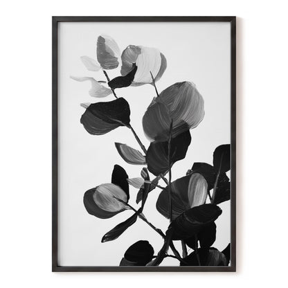 Monochrome Canopy – black, white, gray nature wall art, front view