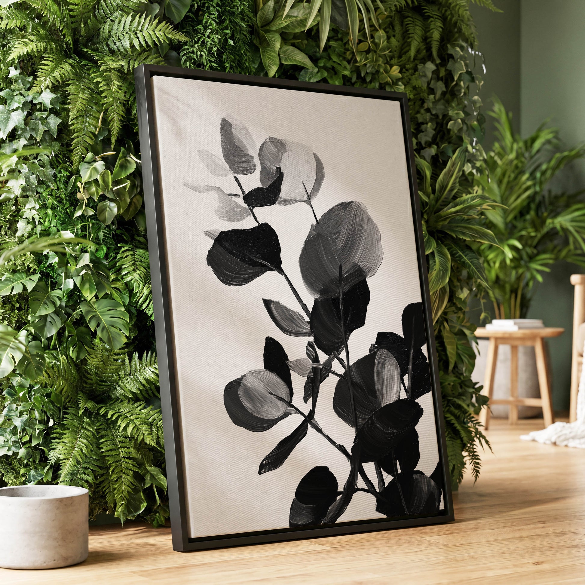 Monochrome Canopy – wall art displayed in a styled interior, gallery view 1