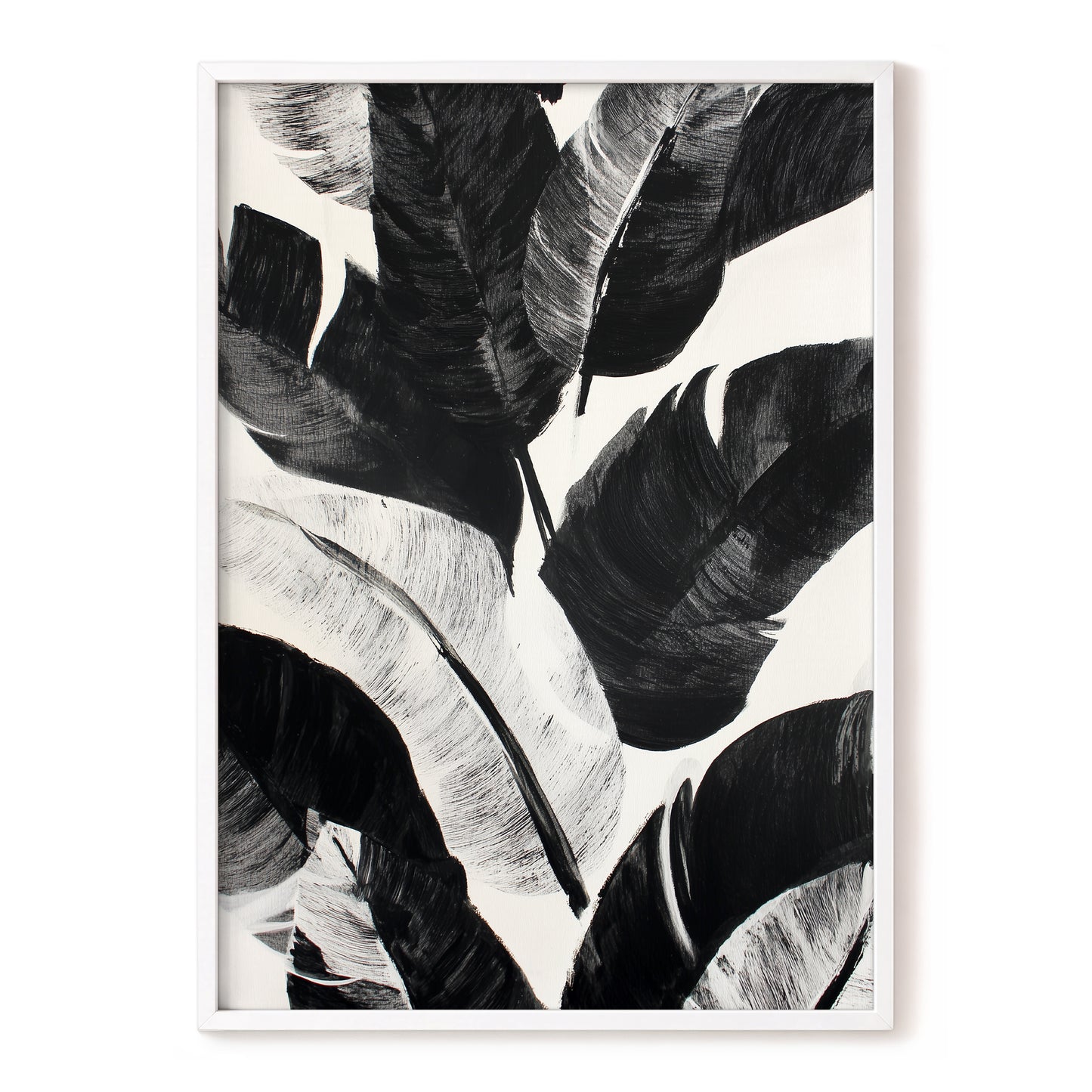 Monochrome Canopy, black, white, gray nature wall art, front artwork view