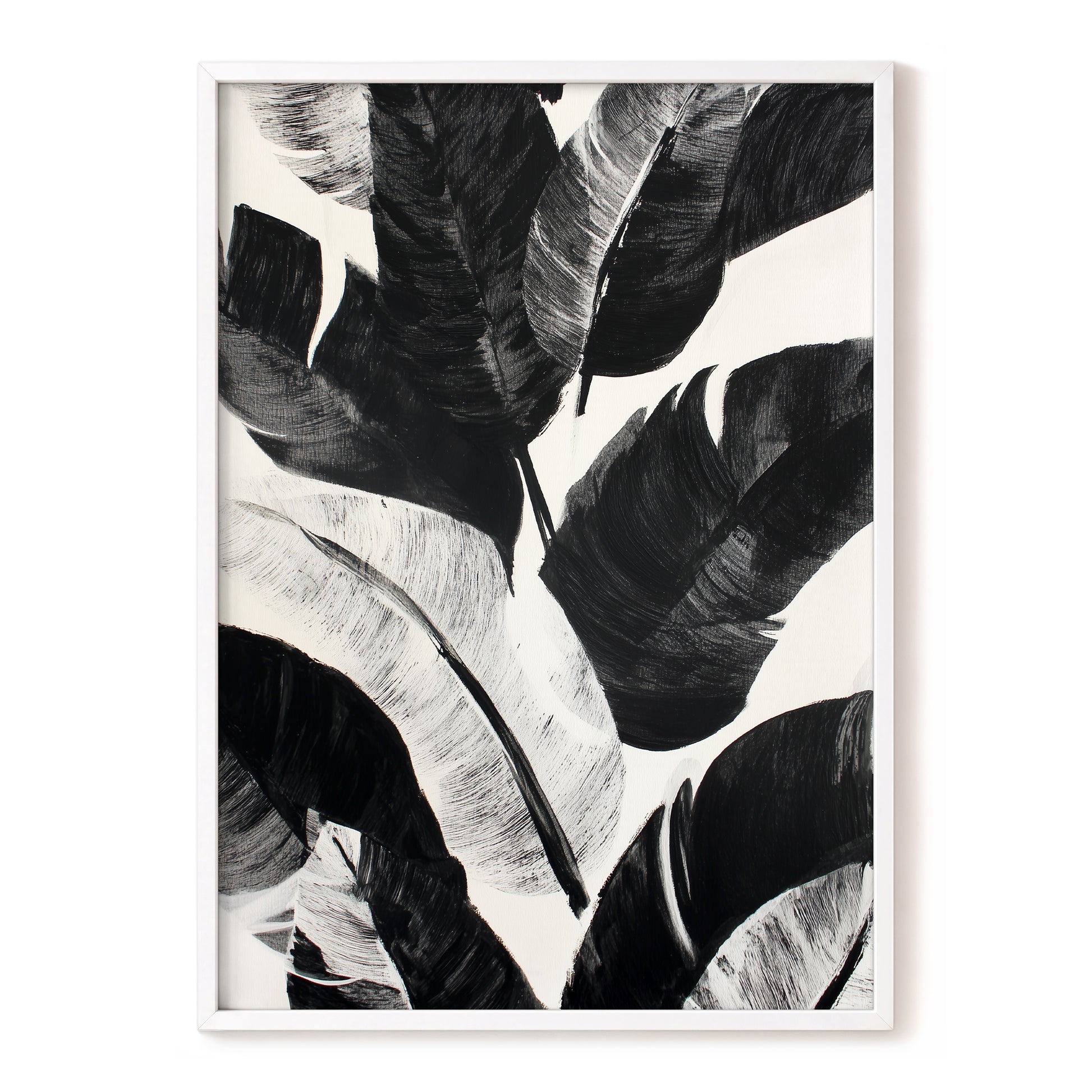 Monochrome Canopy, black, white, gray nature wall art, front artwork view