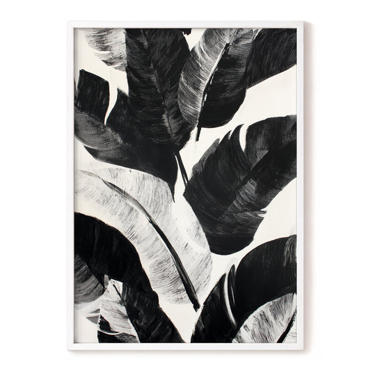 Monochrome Canopy, black, white, gray nature wall art, front artwork view