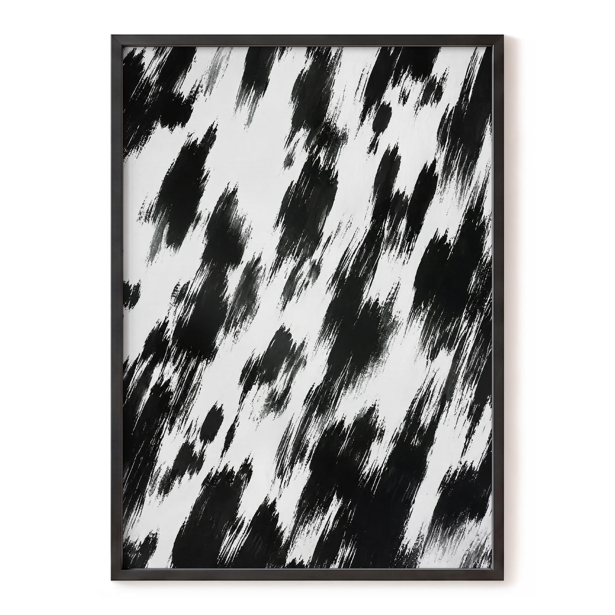 Monochrome Momentum, black, white, gray abstract wall art, front artwork view