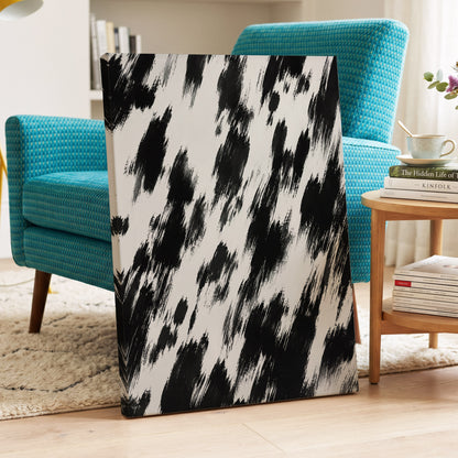 Monochrome Momentum, black, white, gray abstract wall art displayed in a styled interior, gallery view 3