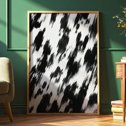 Monochrome Momentum, black, white, gray abstract wall art displayed in a styled interior, gallery view 6