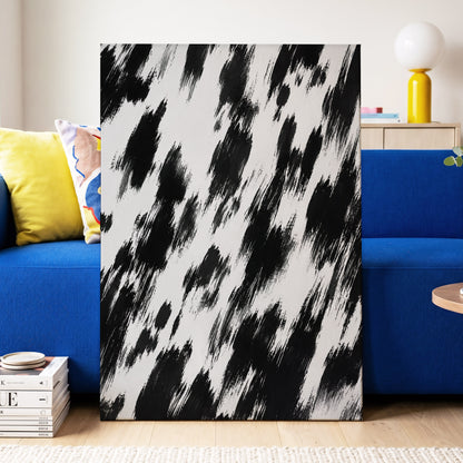 Monochrome Momentum, black, white, gray abstract wall art displayed in a styled interior, gallery view 7