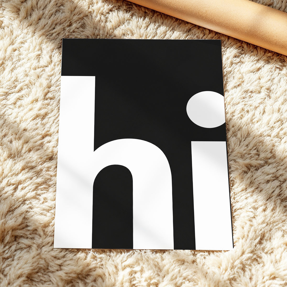 Monumental Letterform, black, white minimalist wall art displayed in a styled interior, gallery view 3