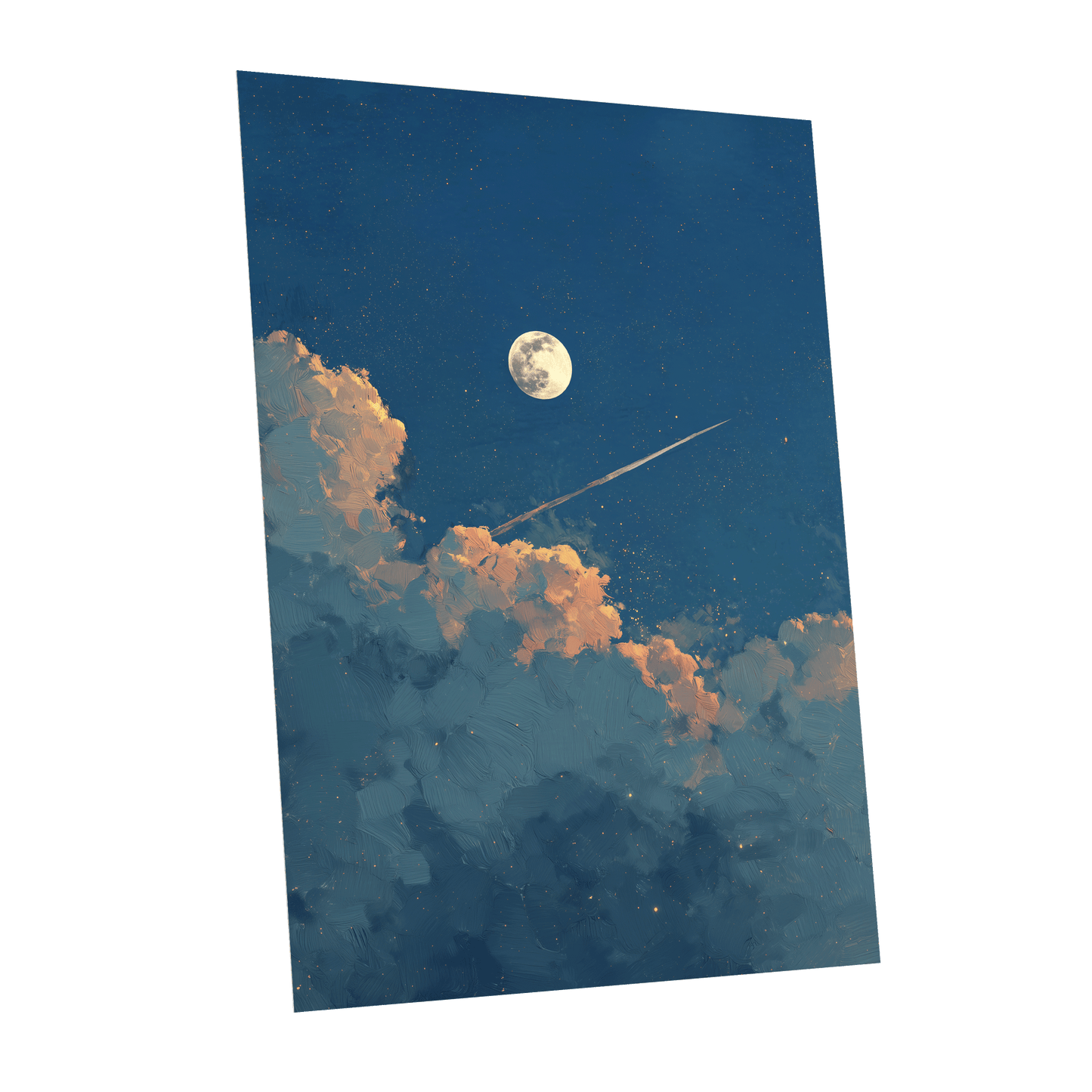Moonlit Ember Clouds – unframed poster option