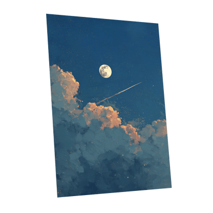 Moonlit Ember Clouds – unframed poster option
