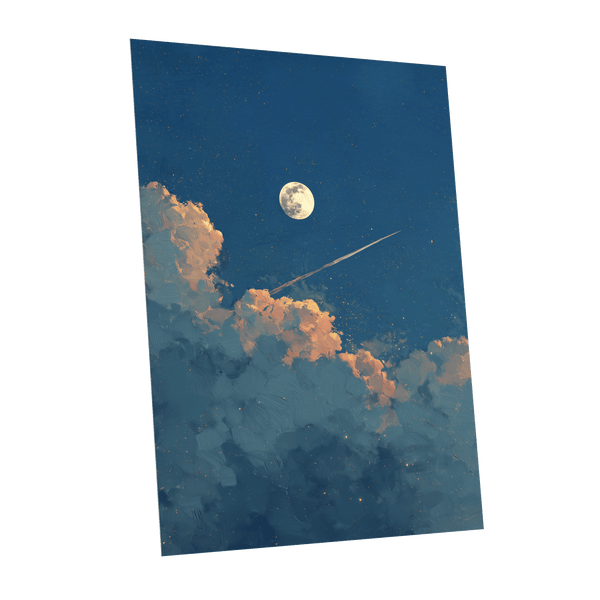 Moonlit Ember Clouds – unframed poster option