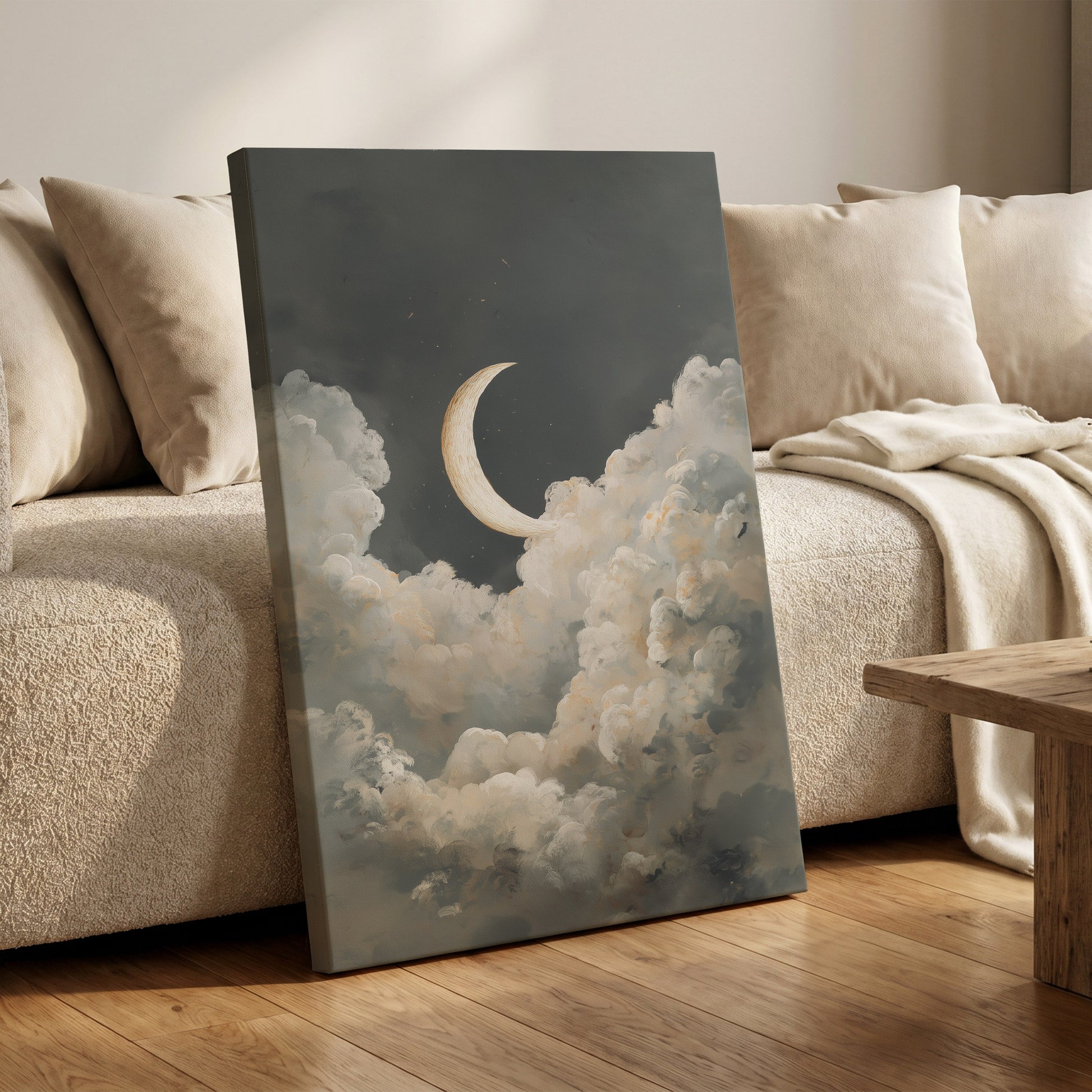 Moonlit Reverie – canvas wall art in a styled interior, gallery view 1