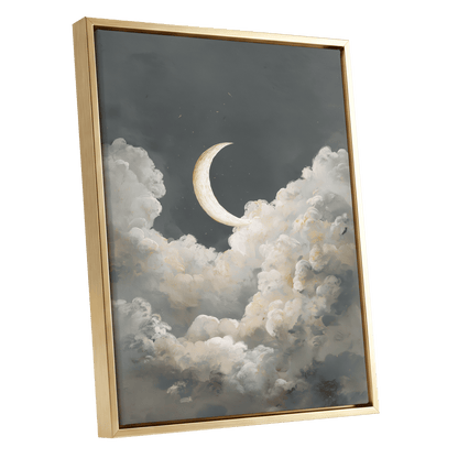 Moonlit Reverie – gold framed canvas option