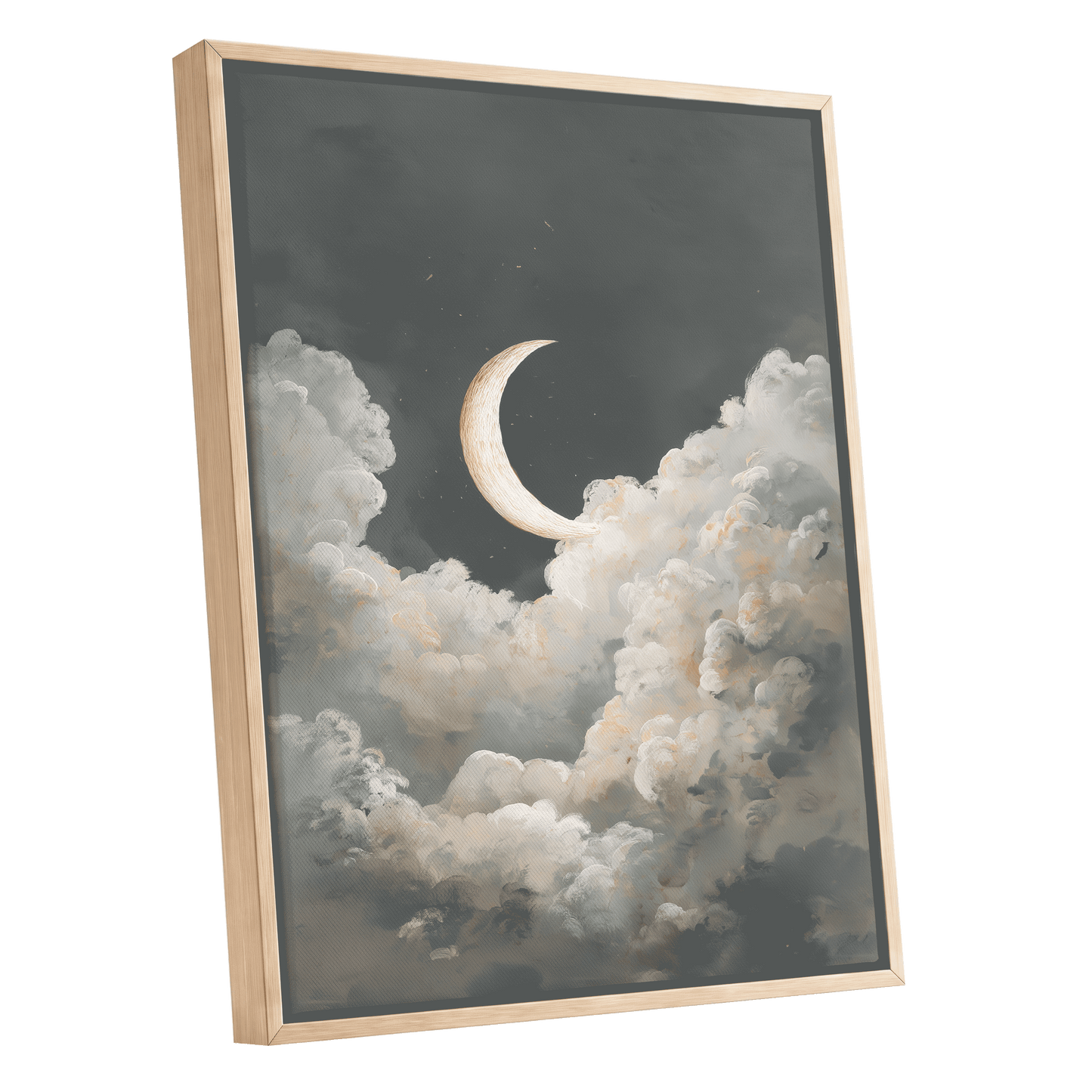 Moonlit Reverie – oak framed canvas option