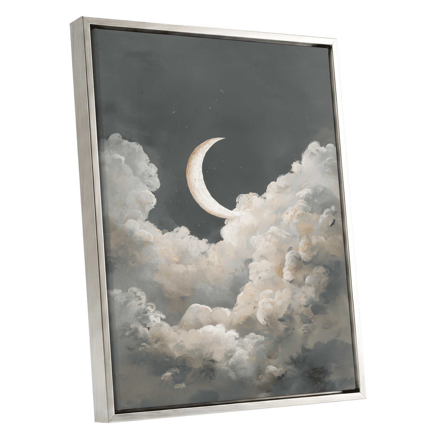 Moonlit Reverie – silver framed canvas option