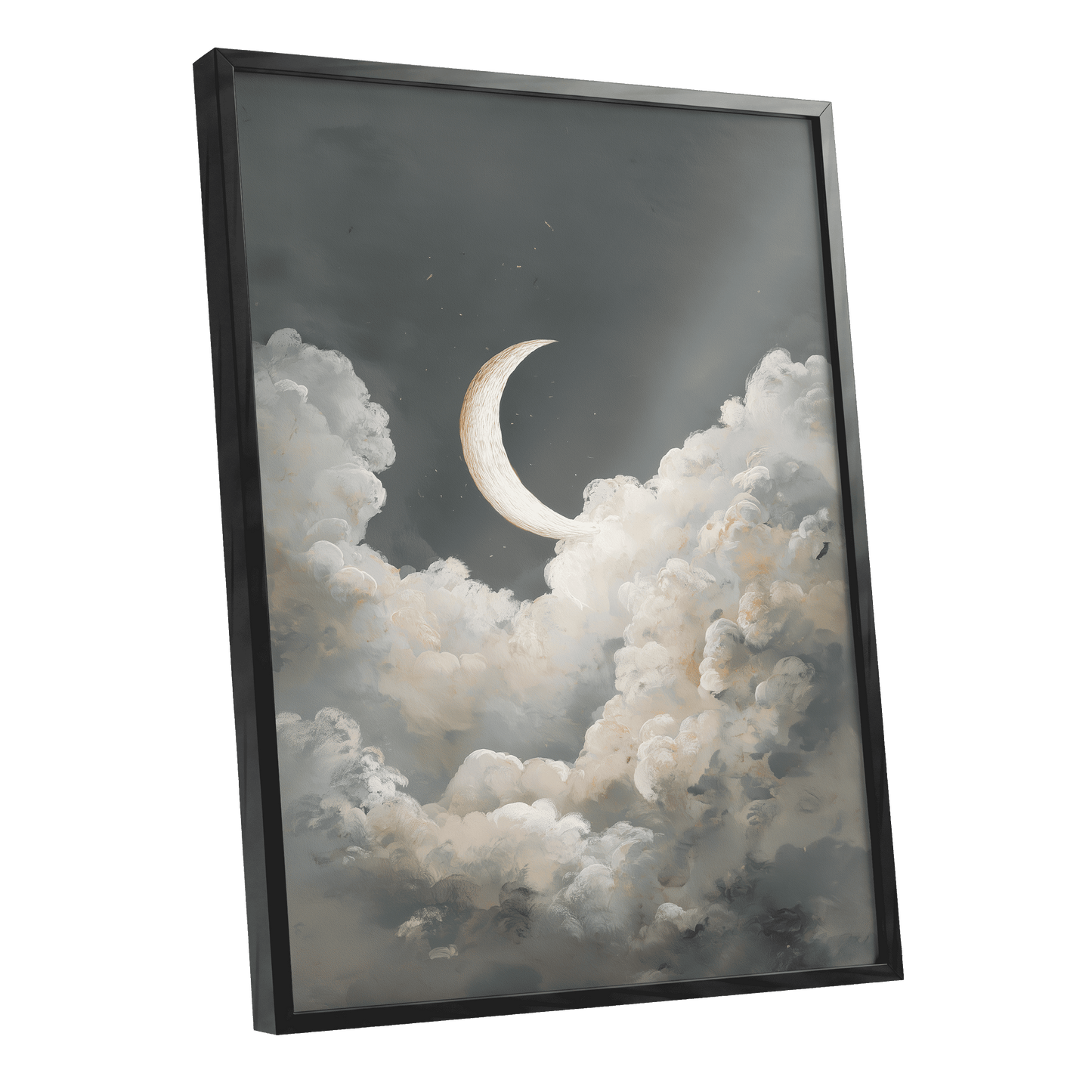 Moonlit Reverie – black framed poster option