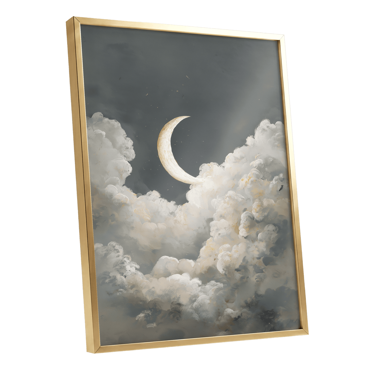 Moonlit Reverie – gold framed poster option
