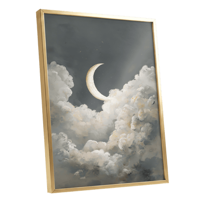 Moonlit Reverie – gold framed poster option