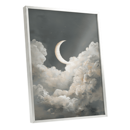 Moonlit Reverie – silver framed poster option