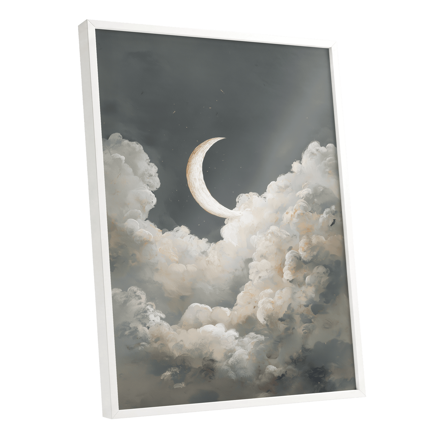 Moonlit Reverie – white framed poster option