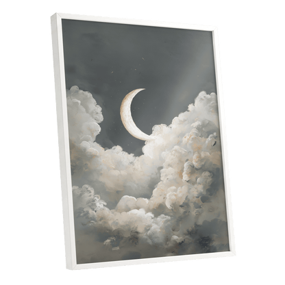 Moonlit Reverie – white framed poster option