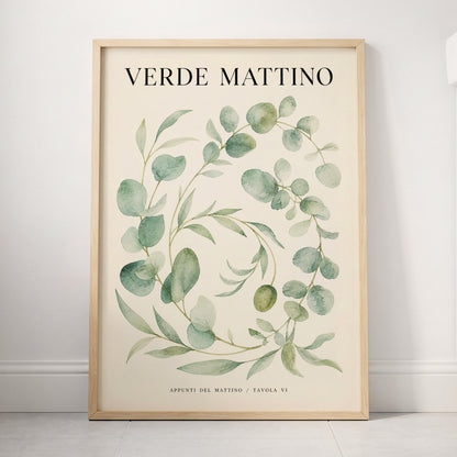 Morning Verde Study, green, beige, black nature wall art displayed in a styled interior, gallery view 4