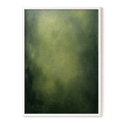 Mosslight Veil, green, black, gray abstract wall art, front artwork view