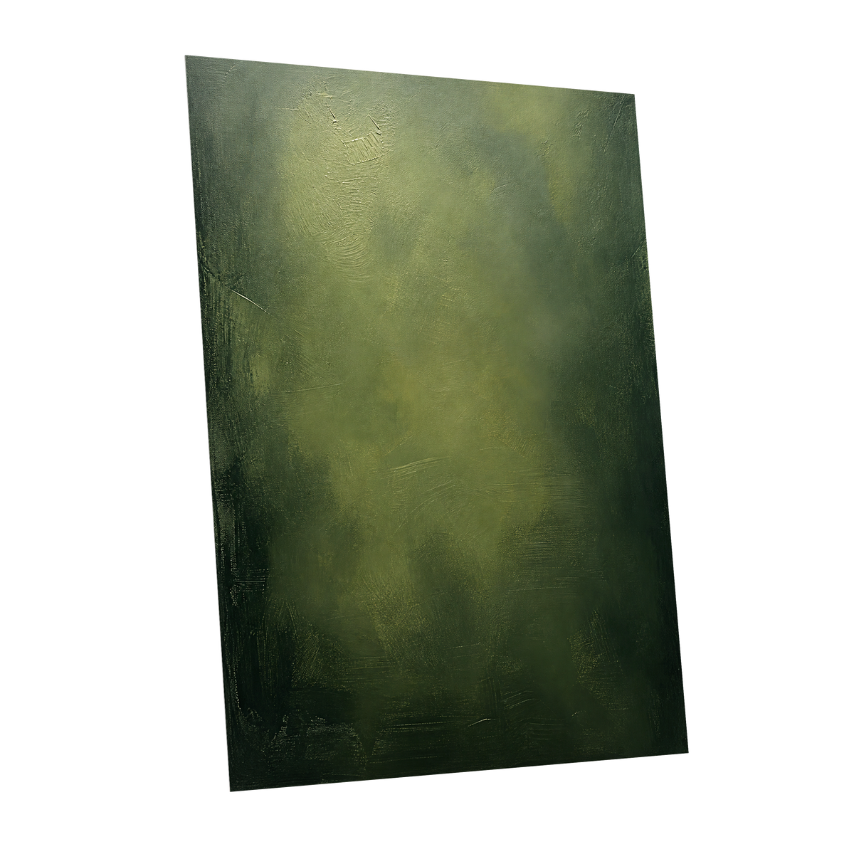 Mosslight Veil, green, black, gray abstract wall art shown as a unframed poster wall art print