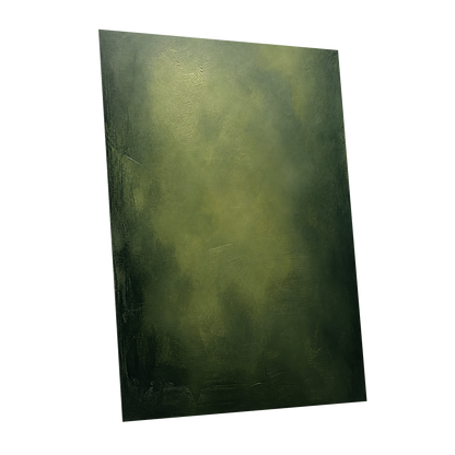 Mosslight Veil, green, black, gray abstract wall art shown as a unframed poster wall art print