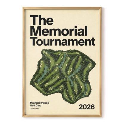Muirfield Greens 2026, green, beige, black nature wall art, front artwork view
