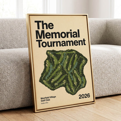 Muirfield Greens 2026, green, beige, black nature wall art displayed in a styled interior, gallery view 1