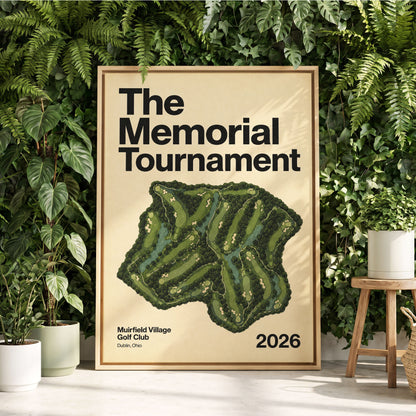 Muirfield Greens 2026, green, beige, black nature wall art displayed in a styled interior, gallery view 4