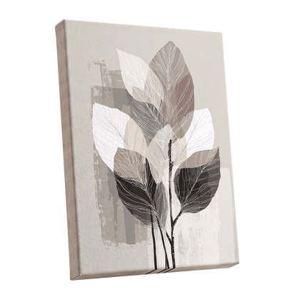 Mushroom Leaf Study – stretched canvas option