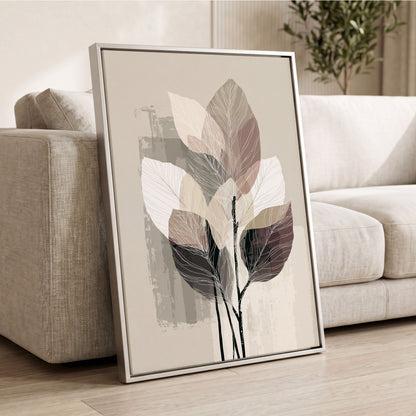 Mushroom Leaf Study – wall art displayed in a styled interior, gallery view 2