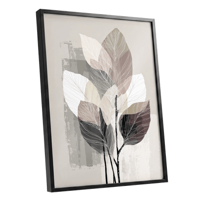 Mushroom Leaf Study – black framed poster option
