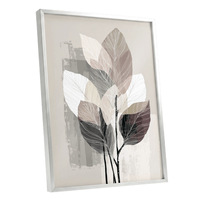 Mushroom Leaf Study – silver framed poster option