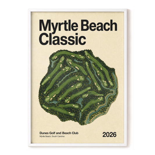 Myrtle Beach Fairways, green, beige, black nature wall art, front artwork view