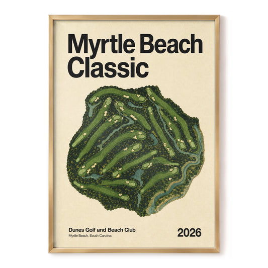 Myrtle Beach Fairways, green, beige, black nature wall art, front artwork view