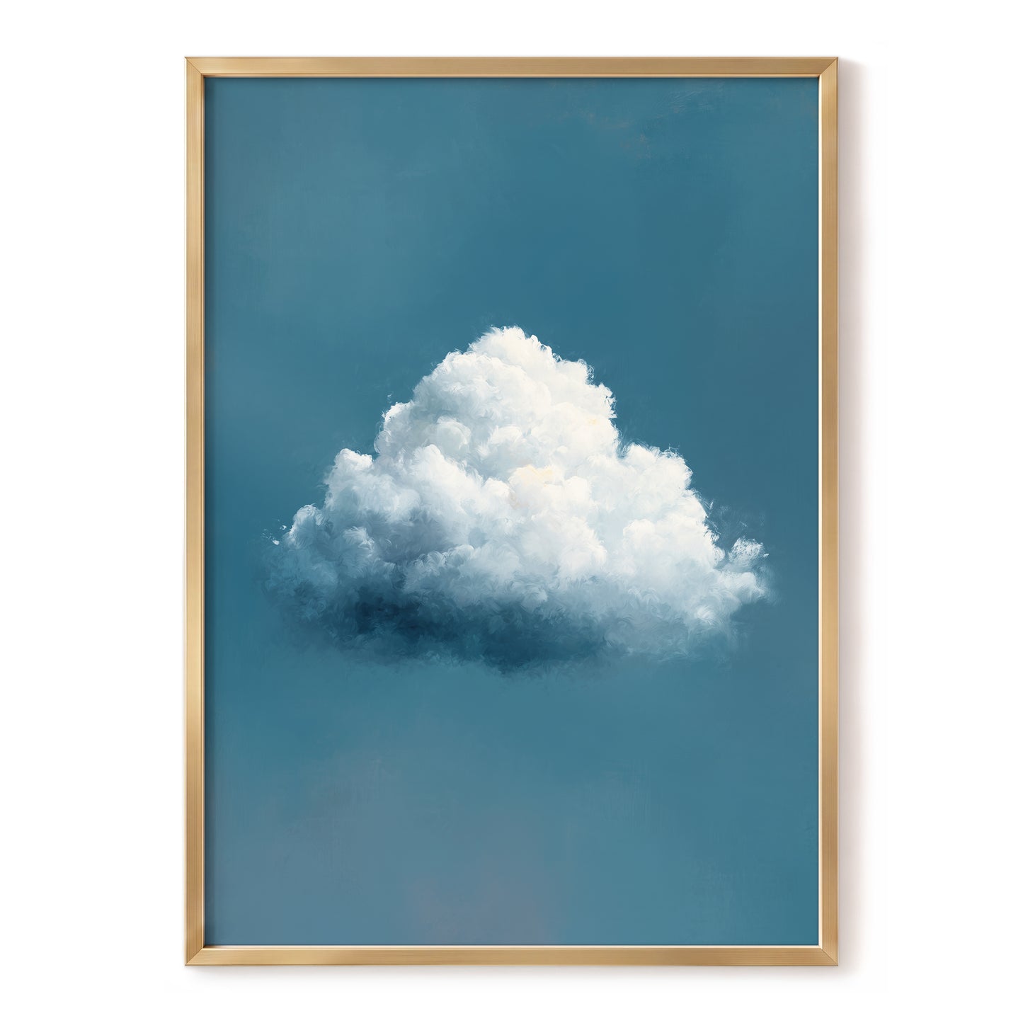 Nimbus in Blue Expanse, blue, white, gray nature wall art, front artwork view