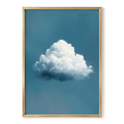 Nimbus in Blue Expanse, blue, white, gray nature wall art, front artwork view