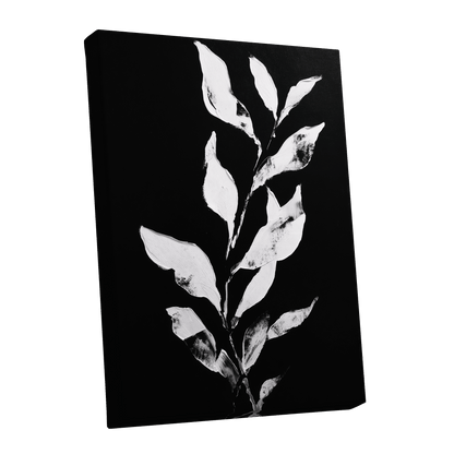 Nocturne Leaves – stretched canvas option