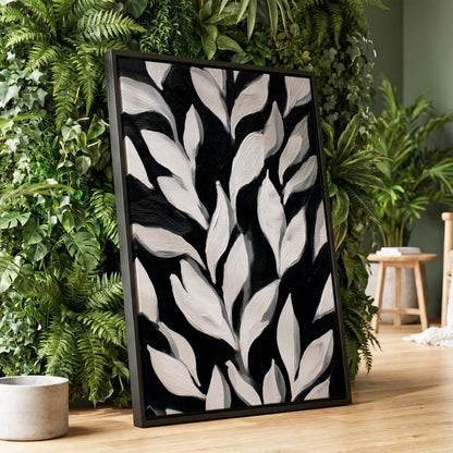 Nocturne Leaves – wall art displayed in a styled interior, gallery view 1