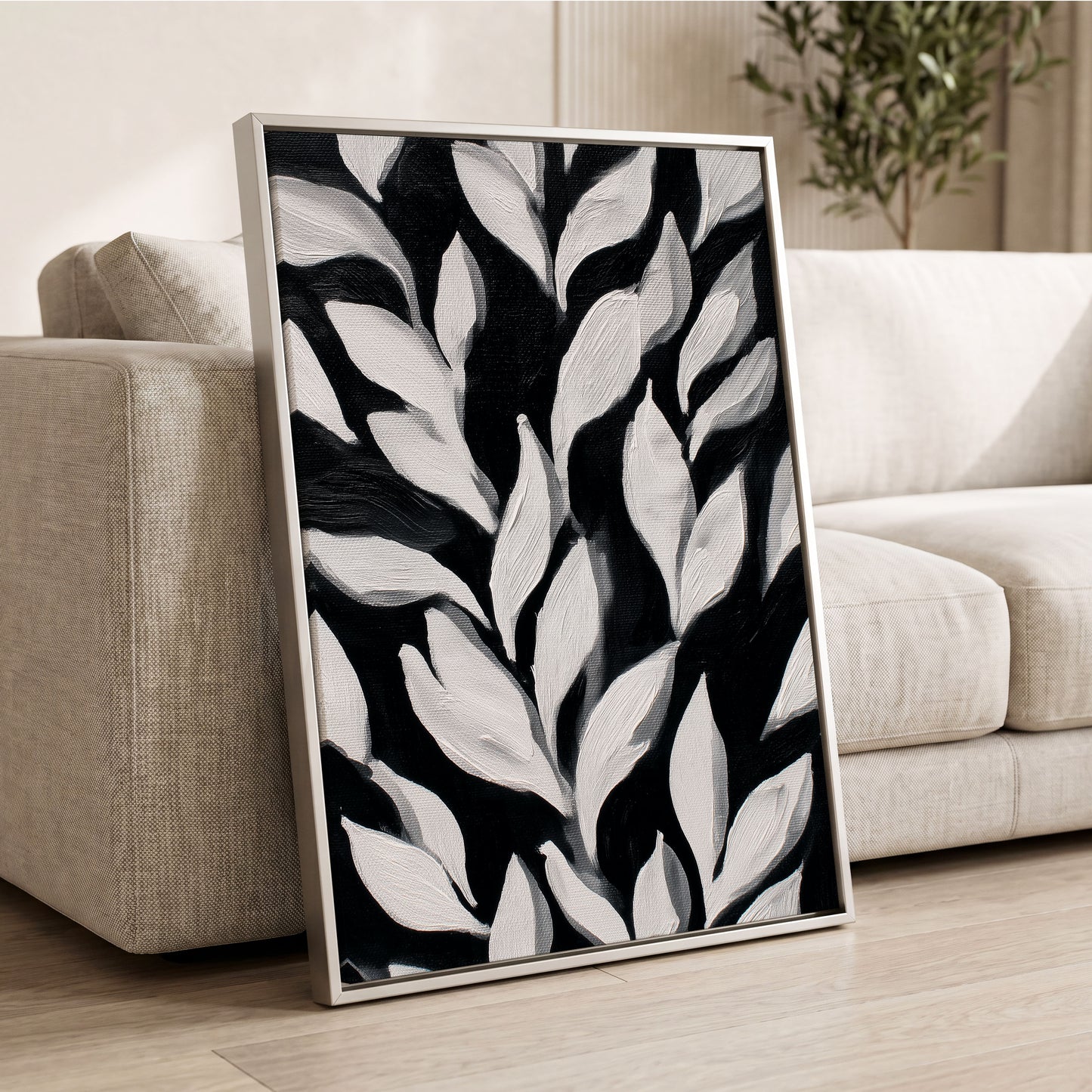 Nocturne Leaves – wall art displayed in a styled interior, gallery view 2