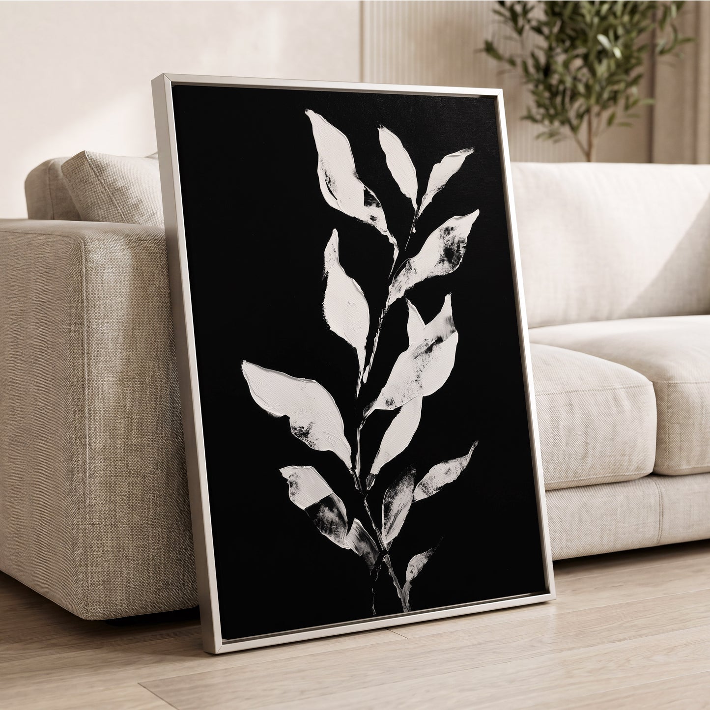 Nocturne Leaves – wall art displayed in a styled interior, gallery view 2