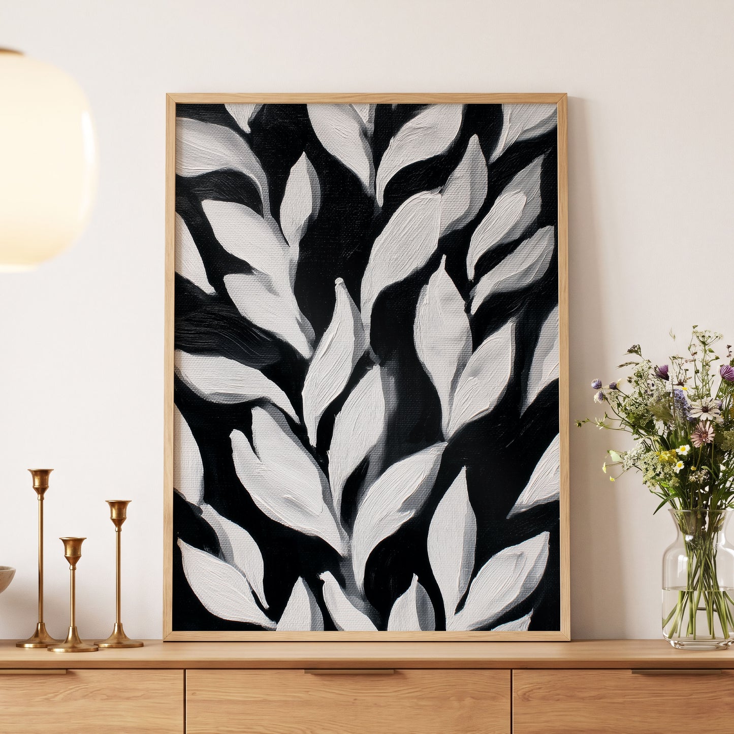 Nocturne Leaves – wall art displayed in a styled interior, gallery view 5