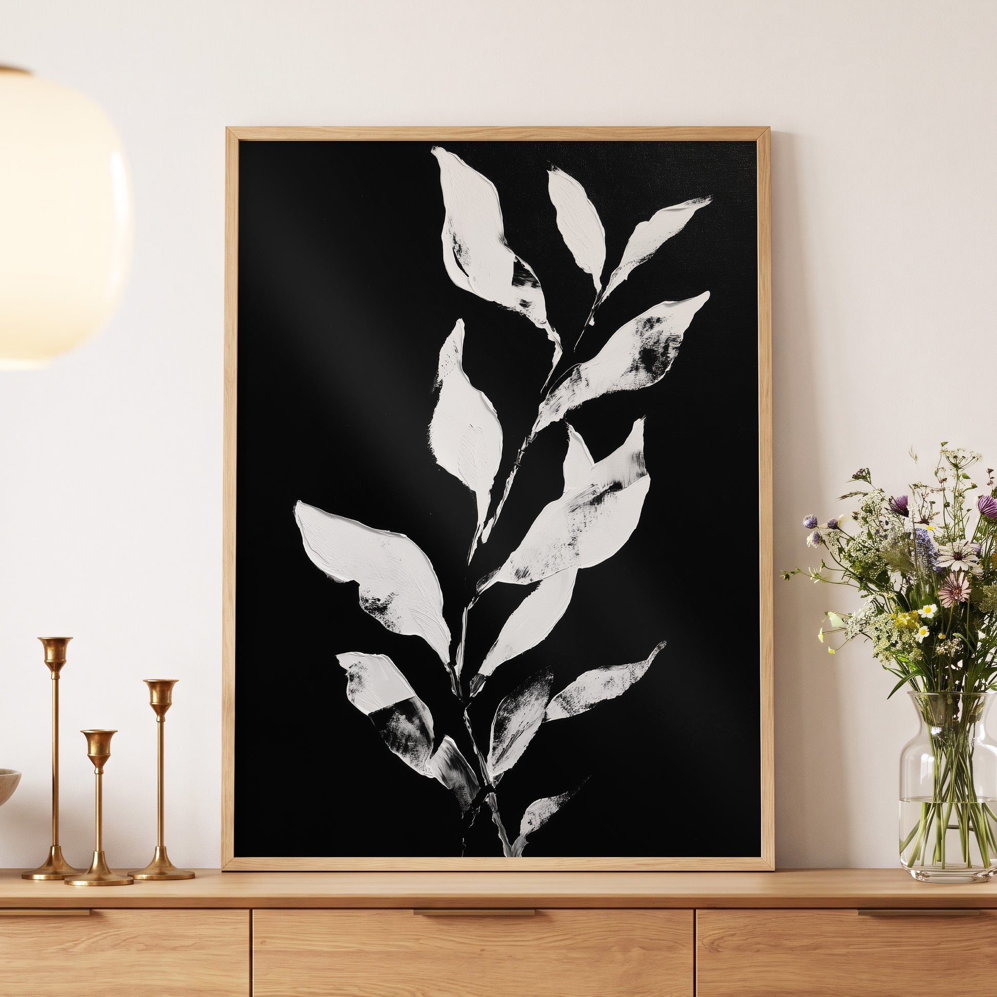 Nocturne Leaves – wall art displayed in a styled interior, gallery view 5