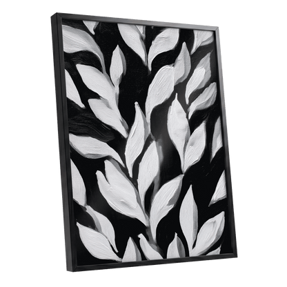 Nocturne Leaves – black framed poster option