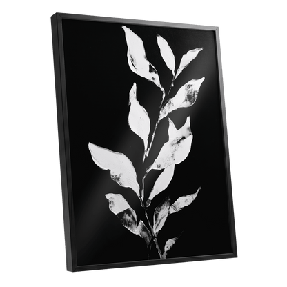 Nocturne Leaves – black framed poster option