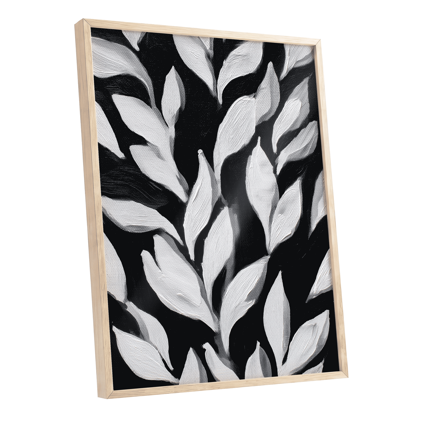 Nocturne Leaves – oak framed poster option